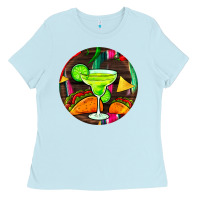 Baby Blue hispanic heritage month round earrings 2 Ladies Tee - BundleAndBundleShop