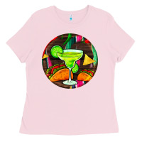 Bubblegum Pink hispanic heritage month round earrings 2 Ladies Tee - BundleAndBundleShop