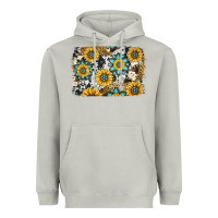 Gemstone Sunflower Cowhide Background Heavyweight Hoodie | Teevron