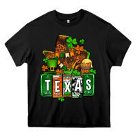 Black St. Patrick's Texas map Heavy Core Tee - OliviaCreatesArt