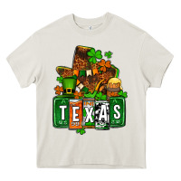 Cream St. Patrick's Texas map Heavy Core Tee - OliviaCreatesArt