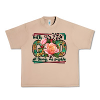 Burro With god all things are possible leopard frame Urban Heavy Tee - LillyAllenDesigns