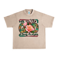 French Oak With god all things are possible leopard frame Urban Heavy Tee - LillyAllenDesigns