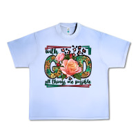 Grape Ice With god all things are possible leopard frame Urban Heavy Tee - LillyAllenDesigns