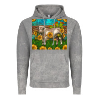 Cloud Rock Western Charolais Bull With Sunflowers Vintage Hoodie - LillyAllenDesigns
