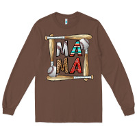 Chestnut baseball mama Long Sleeve Tee - CowhideDigitalArt
