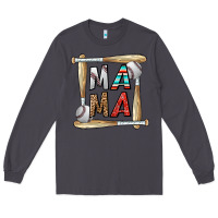 Smoke baseball mama Long Sleeve Tee - CowhideDigitalArt