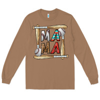 Toasted Coconut baseball mama Long Sleeve Tee - CowhideDigitalArt