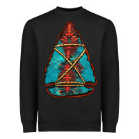 Black turquoise glitter aztec arrowhead Heavyweight Sweatshirt - Jasminsmagicworld