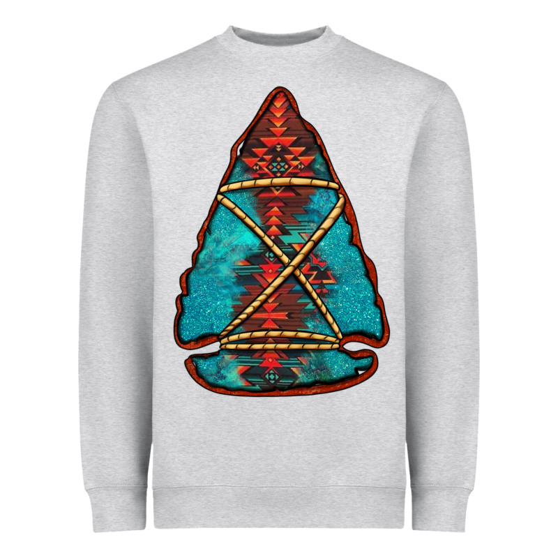 Turquoise Glitter Aztec Arrowhead Heavyweight Sweatshirt by Jasminsmagicworld | Teevron