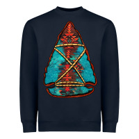 Navy turquoise glitter aztec arrowhead Heavyweight Sweatshirt - Jasminsmagicworld
