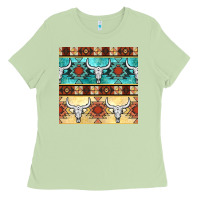 Matcha native american aztec seamless pattern 3 Ladies Tee - BundleAndBundleShop
