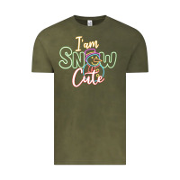 Vintage Olive l am snow cute Vintage Tee - CowhideDigitalArt