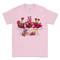 Bubblegum Pink valentine's day wine glasses Classic Tee - OliviaCreatesArt