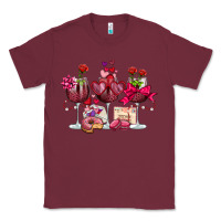 Burgundy valentine's day wine glasses Classic Tee - OliviaCreatesArt