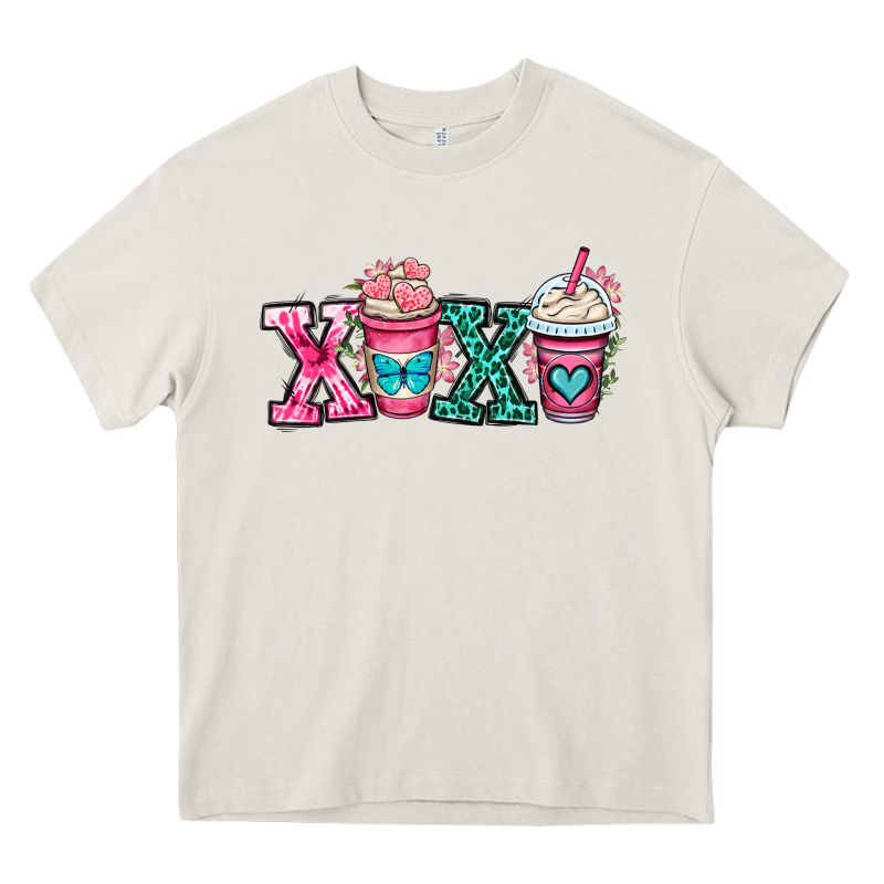Xoxo Coffee Cups Heavy Core Tee by OliviaCreatesArt | Teevron