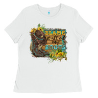 White Blame It All On My Boots Ladies Tee - FaDigitalArtStudio