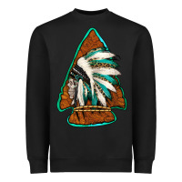 Black indian headdress arrowhead Heavyweight Sweatshirt - Jasminsmagicworld
