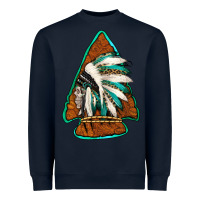 Navy indian headdress arrowhead Heavyweight Sweatshirt - Jasminsmagicworld