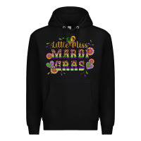 Black little miss mardi gras Premium Hoodie - Artiststas