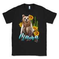 Black mama bear with sunflowers and cactus Classic Tee - Artiststas