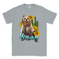 Heather Grey mama bear with sunflowers and cactus Classic Tee - Artiststas