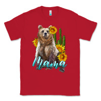 Red mama bear with sunflowers and cactus Classic Tee - Artiststas