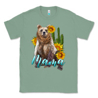 Sage mama bear with sunflowers and cactus Classic Tee - Artiststas