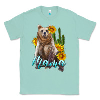 Seafoam mama bear with sunflowers and cactus Classic Tee - Artiststas