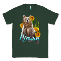 Sports Green mama bear with sunflowers and cactus Classic Tee - Artiststas