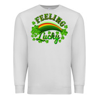 Dove Grey Feeling lucky with rainbow Premium Sweatshirt - RanaPortraitStore