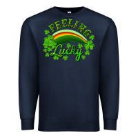Navy Feeling lucky with rainbow Premium Sweatshirt - RanaPortraitStore