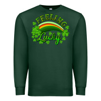Sports Green Feeling lucky with rainbow Premium Sweatshirt - RanaPortraitStore