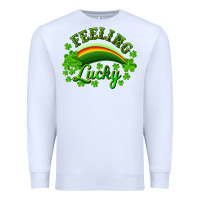 White Feeling lucky with rainbow Premium Sweatshirt - RanaPortraitStore