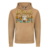 Vintage Camel Western Blessed Mom Charolais Bull Vintage Hoodie - LillyAllenDesigns