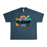 Midnight Navy Kindergarten Teacher Life Urban Heavy Tee - LillyAllenDesigns