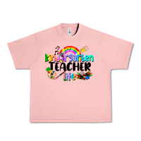 Salmon Kindergarten Teacher Life Urban Heavy Tee - LillyAllenDesigns