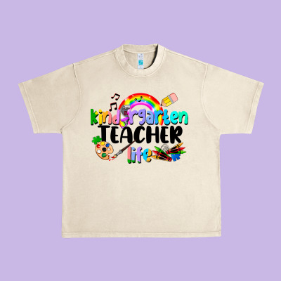Kindergarten Teacher Life Urban Heavy Tee Designed By Lillyallendesigns