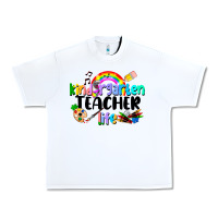 White Kindergarten Teacher Life Urban Heavy Tee - LillyAllenDesigns