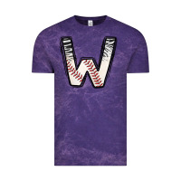 Cloud Purple Baseball Alphabet Vintage Tee - CowhideDigitalArt