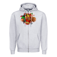 Heather Grey Juneteenth sneaker and heel afro woman Zipper Hoodie - RanaPortraitStore