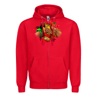 Red Juneteenth sneaker and heel afro woman Zipper Hoodie - RanaPortraitStore