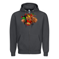 Smoke Juneteenth sneaker and heel afro woman Zipper Hoodie - RanaPortraitStore