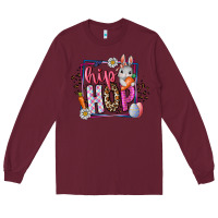 Burgundy hip hop Long Sleeve Tee - CowhideDigitalArt