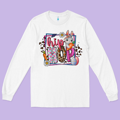 Hip Hop Long Sleeve Tee Designed By Cowhidedigitalart