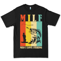 Black fishing t  shirt milf man i love fishing t  shirt Premium Tee - baoMotion