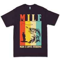 Plum fishing t  shirt milf man i love fishing t  shirt Premium Tee - baoMotion