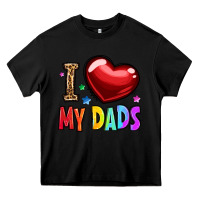 Black i love my dads Heavy Core Tee - OliviaCreatesArt