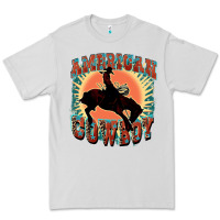 Dove Grey American cowboy Premium Tee - FaDigitalArtStudio