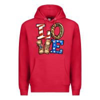 Cardinal 4th of July Army Love Premium Hoodie - Jasminsmagicworld